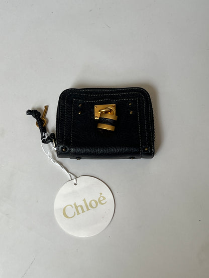Chloé Paddington Short Zip Wallet — Black