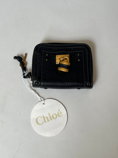 Chloé Paddington Short Zip Wallet — Black