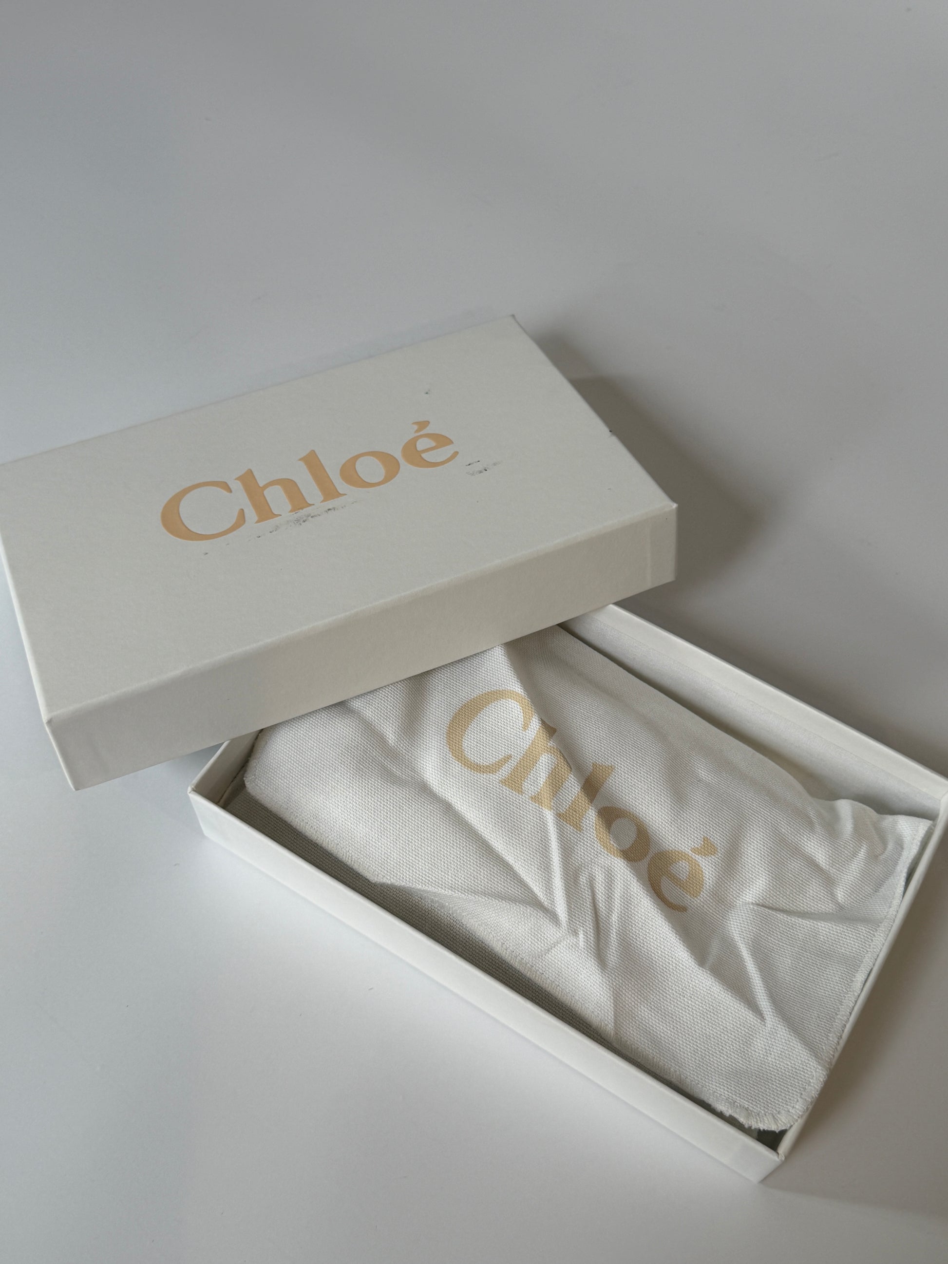 Vintage Chloé Paddington grey iridescent leather zip wallet with padlock detail — view 10