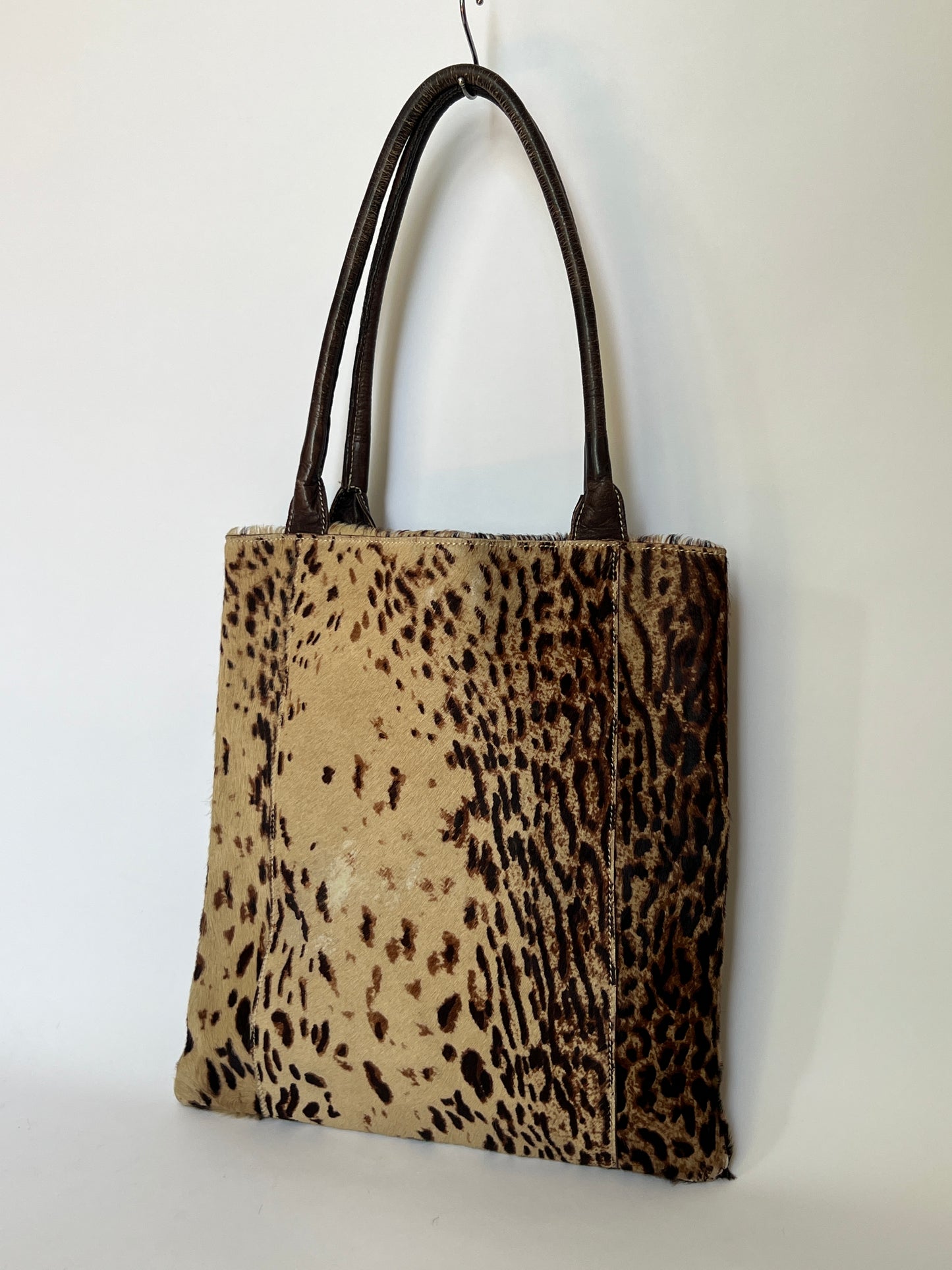 Massimo Dutti Pony Hair Leopard Tote