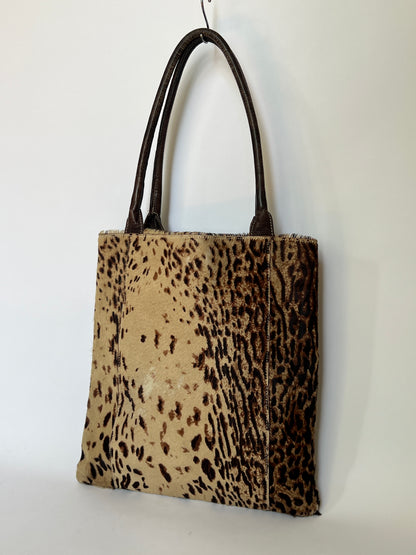 Massimo Dutti Pony Hair Leopard Tote