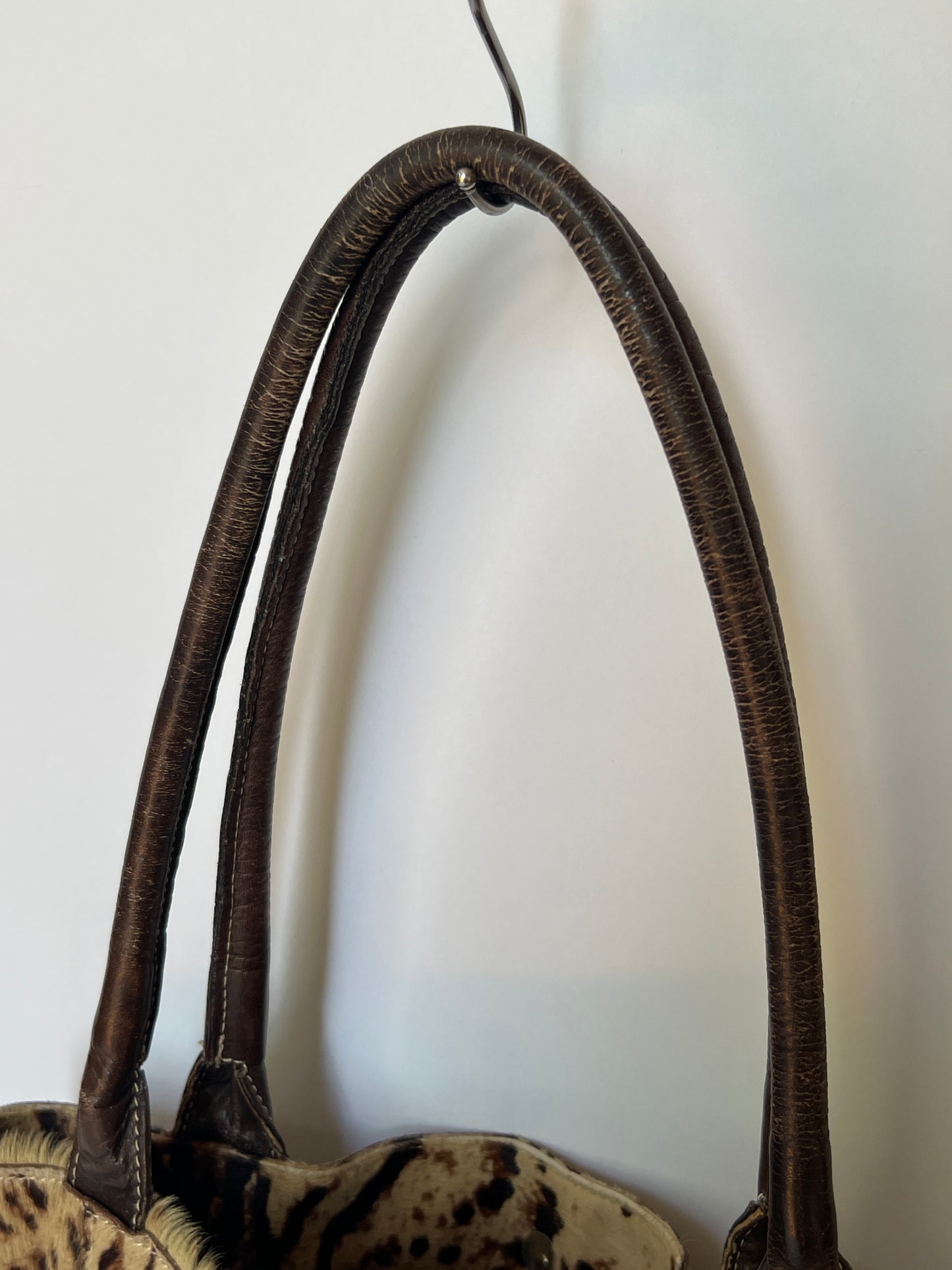 Massimo Dutti Pony Hair Leopard Tote