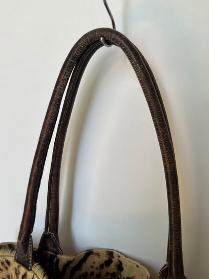 Massimo Dutti Pony Hair Leopard Tote