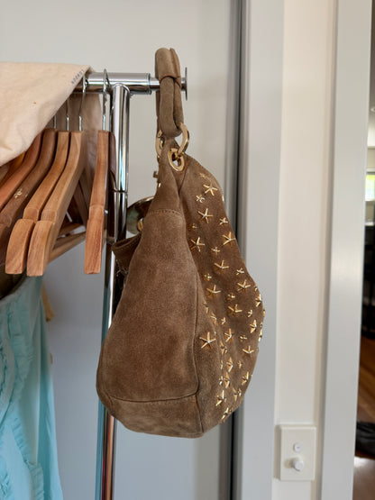 Jimmy Choo Sky Suede Bangle Hobo Bag
