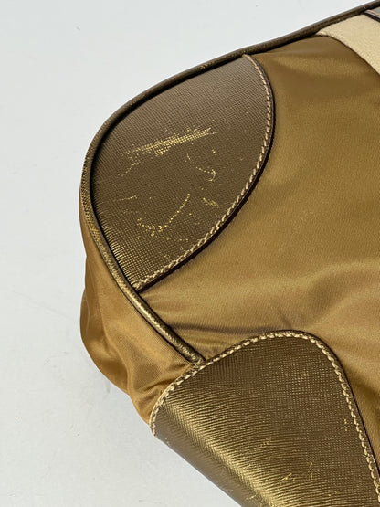 Prada Tessuto Sport Gold Stripe Shoulder Bag – Early 2000s
