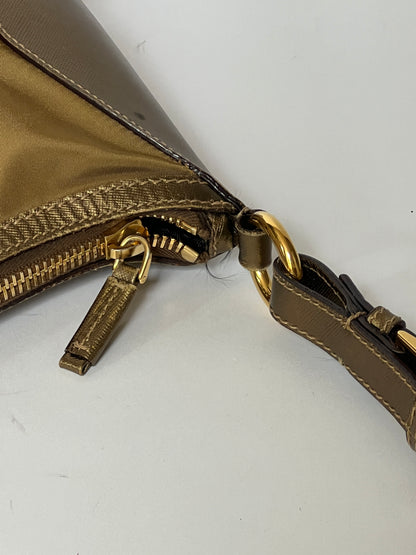 Prada Tessuto Sport Gold Stripe Shoulder Bag – Early 2000s