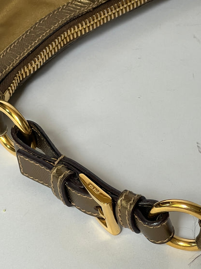 Prada Tessuto Sport Gold Stripe Shoulder Bag – Early 2000s
