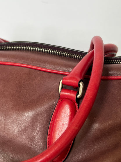 Miu Miu Leather Shoulder Bag with Red Contrast Handles