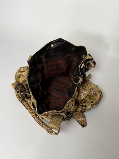 Genuine Python Leather Shoulder Bag