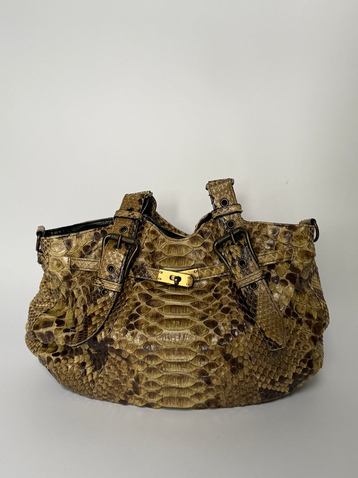 Genuine Python Leather Shoulder Bag