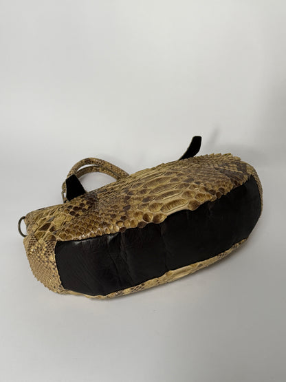 Genuine Python Leather Shoulder Bag
