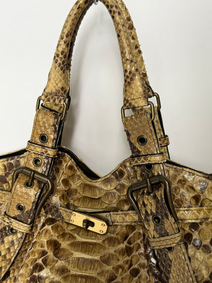 Genuine Python Leather Shoulder Bag