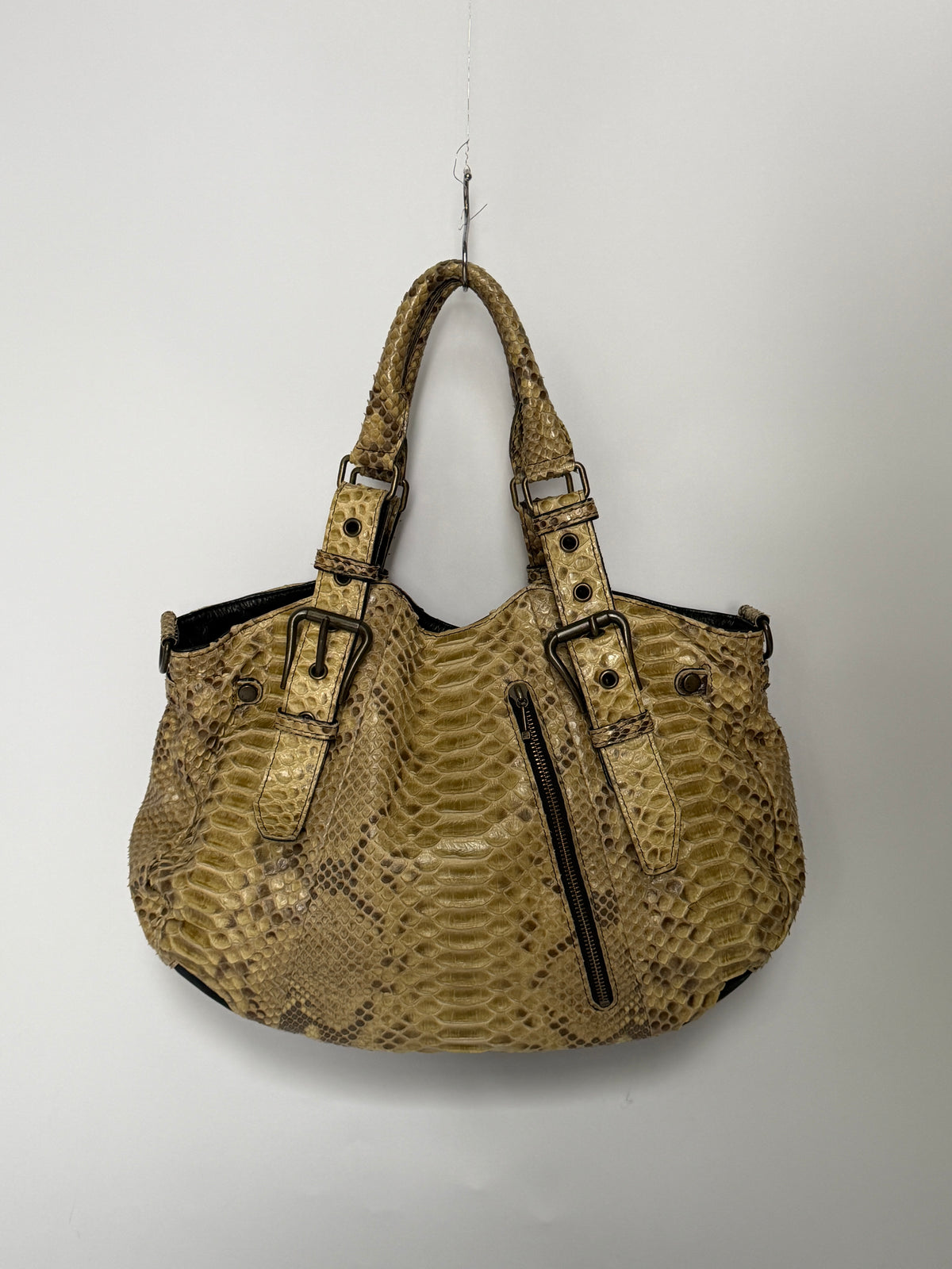 Genuine Python Leather Shoulder Bag
