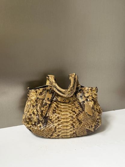 Genuine Python Leather Shoulder Bag