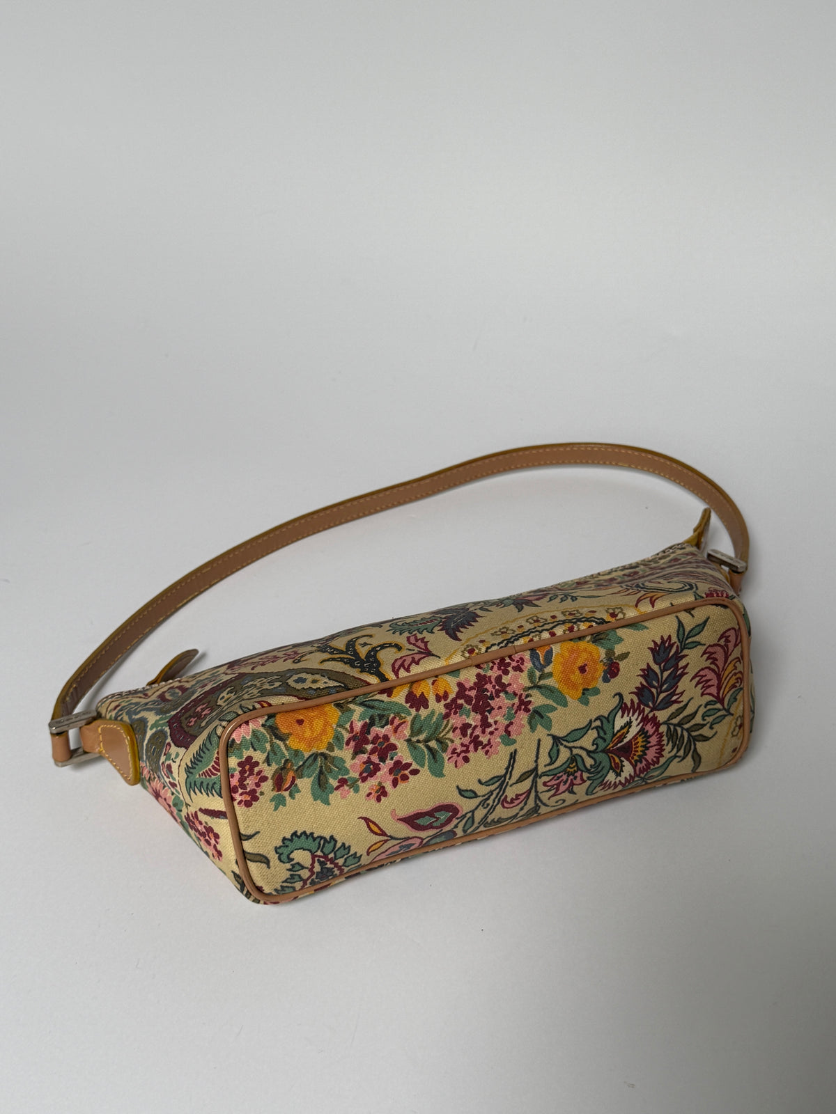 Paisley Print Canvas Mini Pouch Bag
