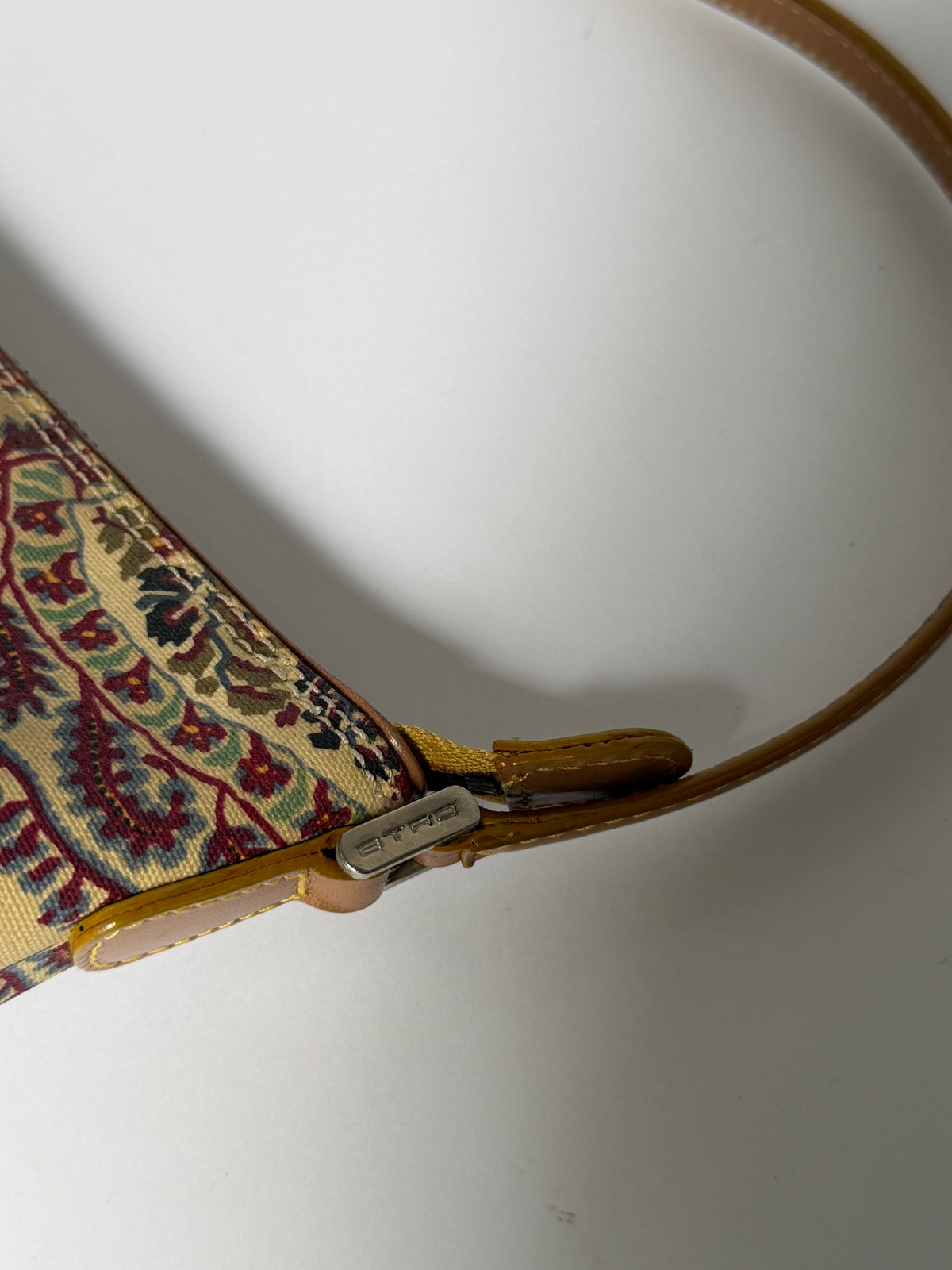 Paisley Print Canvas Mini Pouch Bag