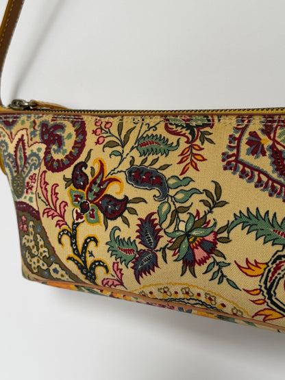 Paisley Print Canvas Mini Pouch Bag