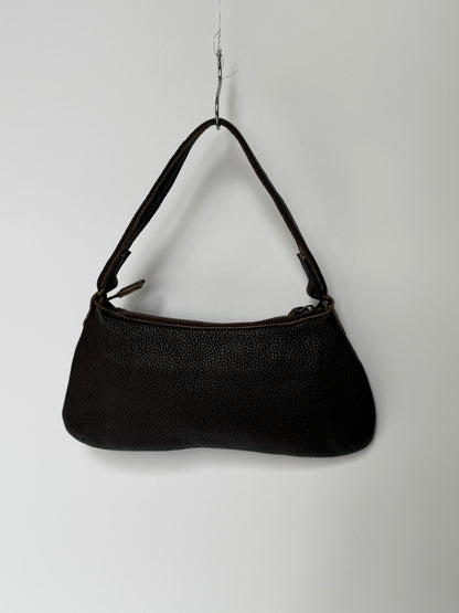 Leather & Cowhide Shoulder Bag with Equestrian Buckle Detail