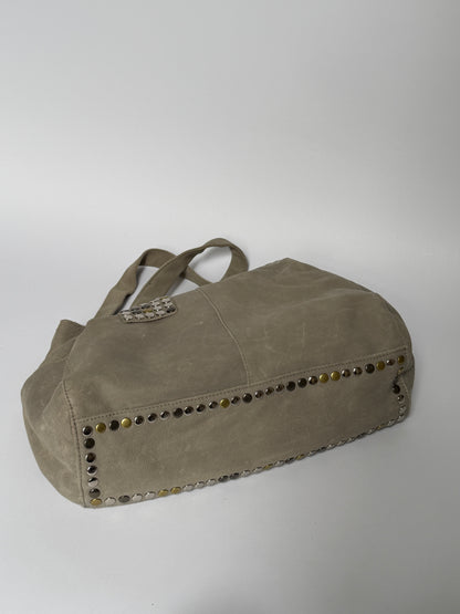 Studded Leather Tote