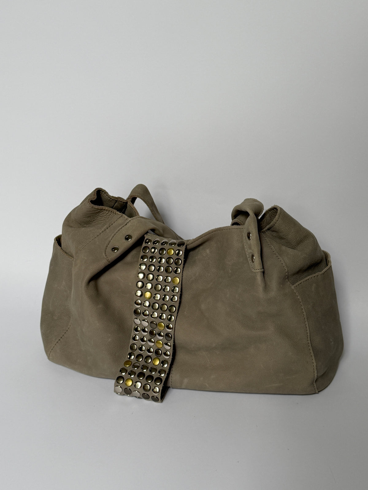 Studded Leather Tote