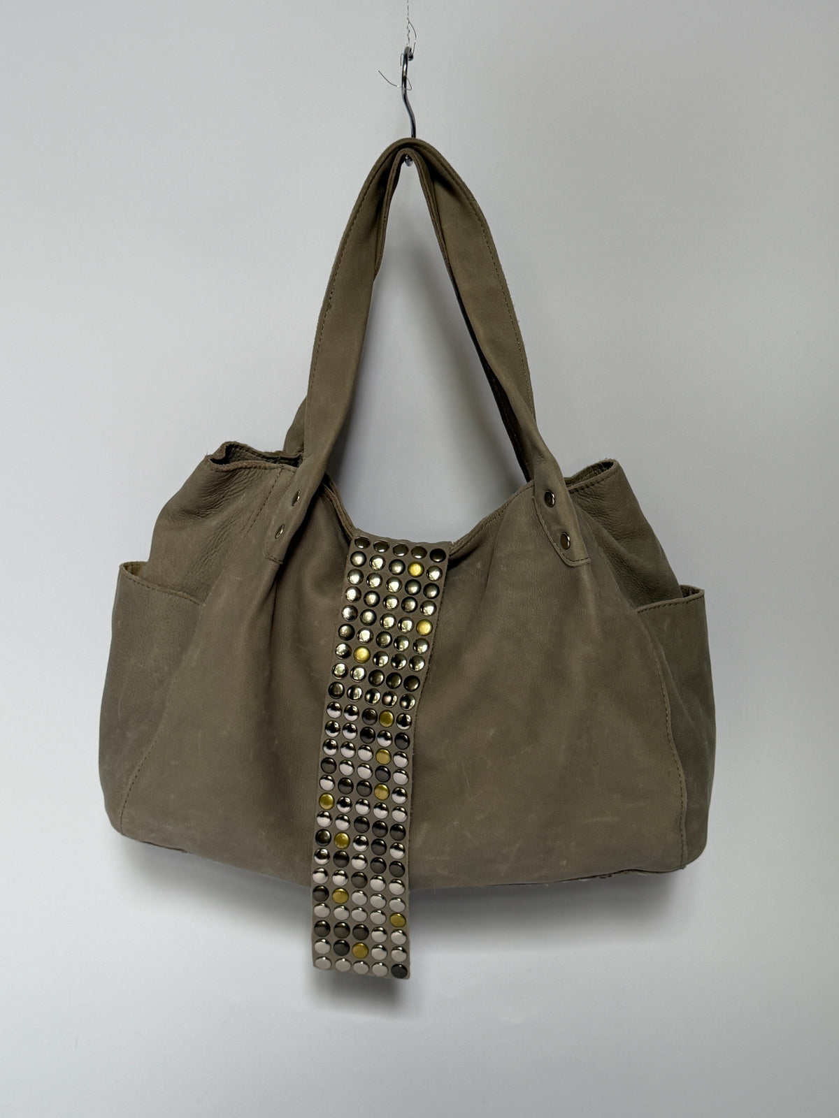 Studded Leather Tote