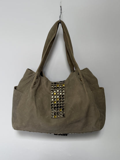 Studded Leather Tote