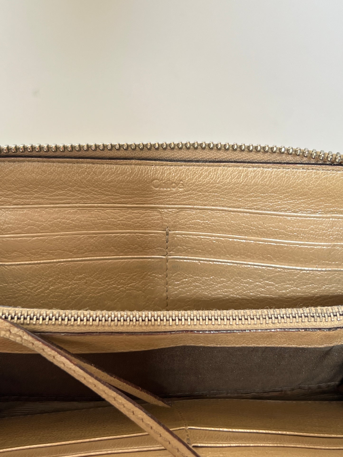 Chloé Paddington Iridescent Leather Zip Wallet