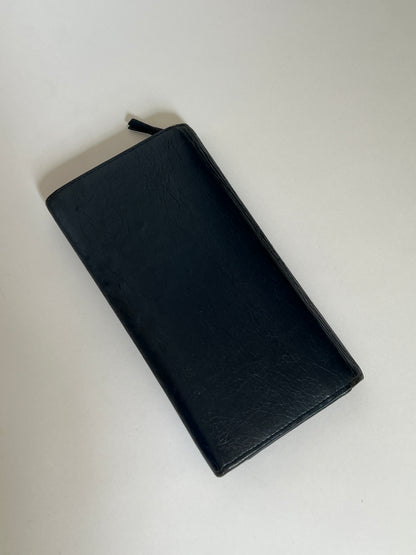 Balenciaga Motorcycle Navy Leather Wallet