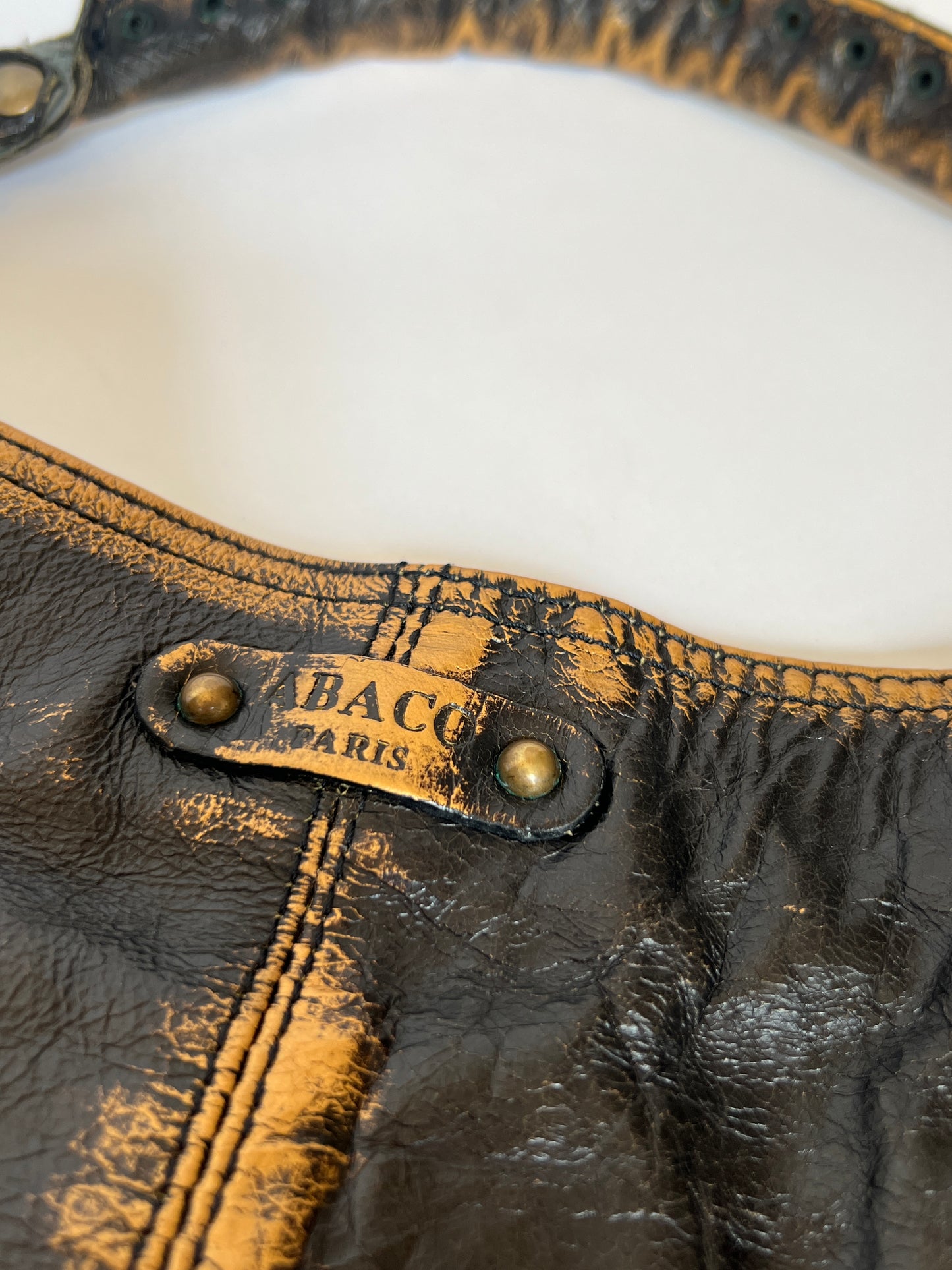 ABACO Paris Oversized Distressed Leather Fringe Hobo