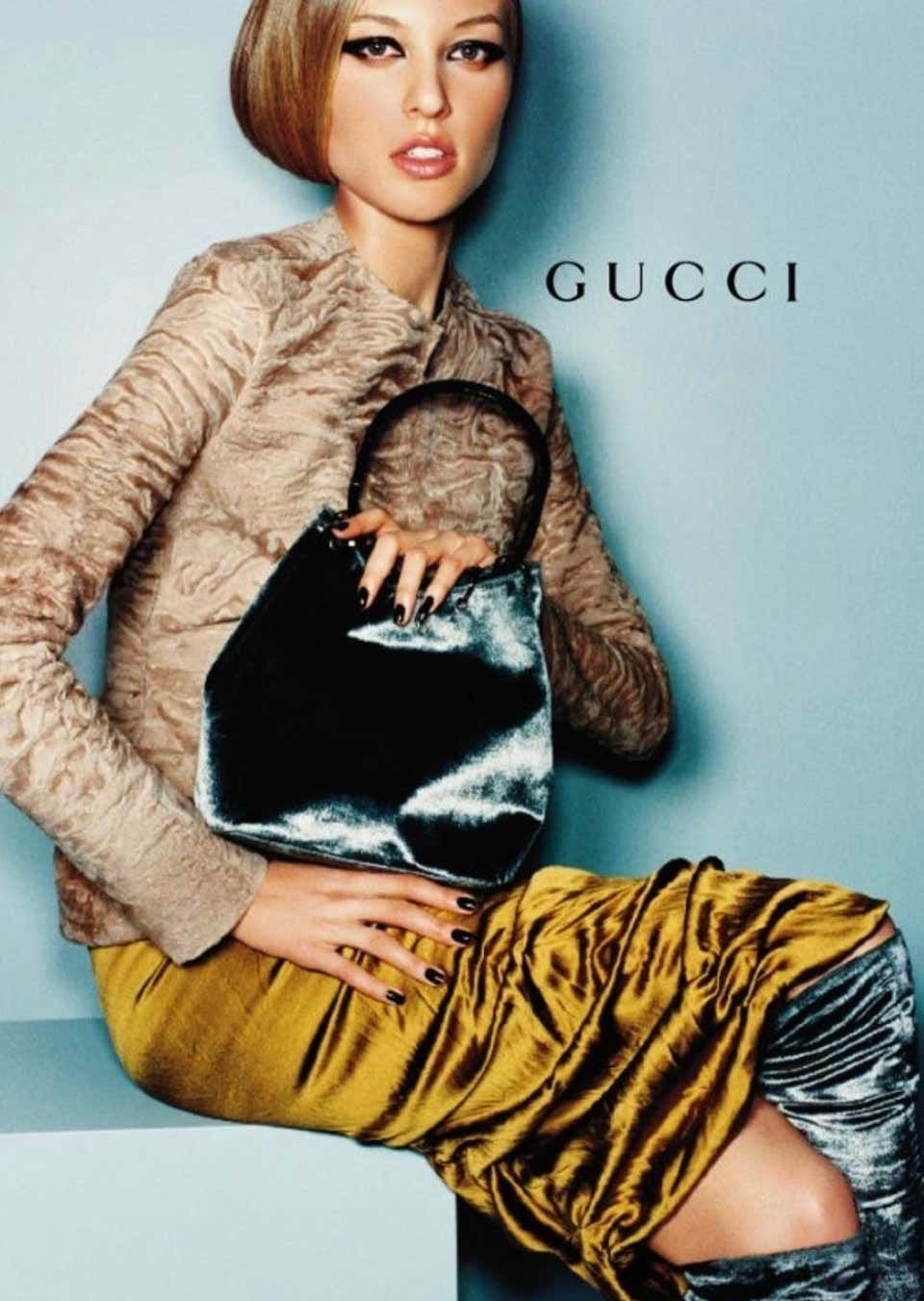 Gucci by Tom Ford 1999 Velvet Bucket Bag