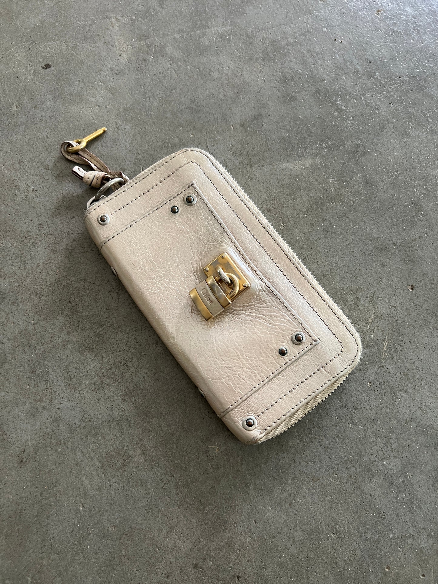 Chloé Paddington Iridescent Leather Zip Wallet