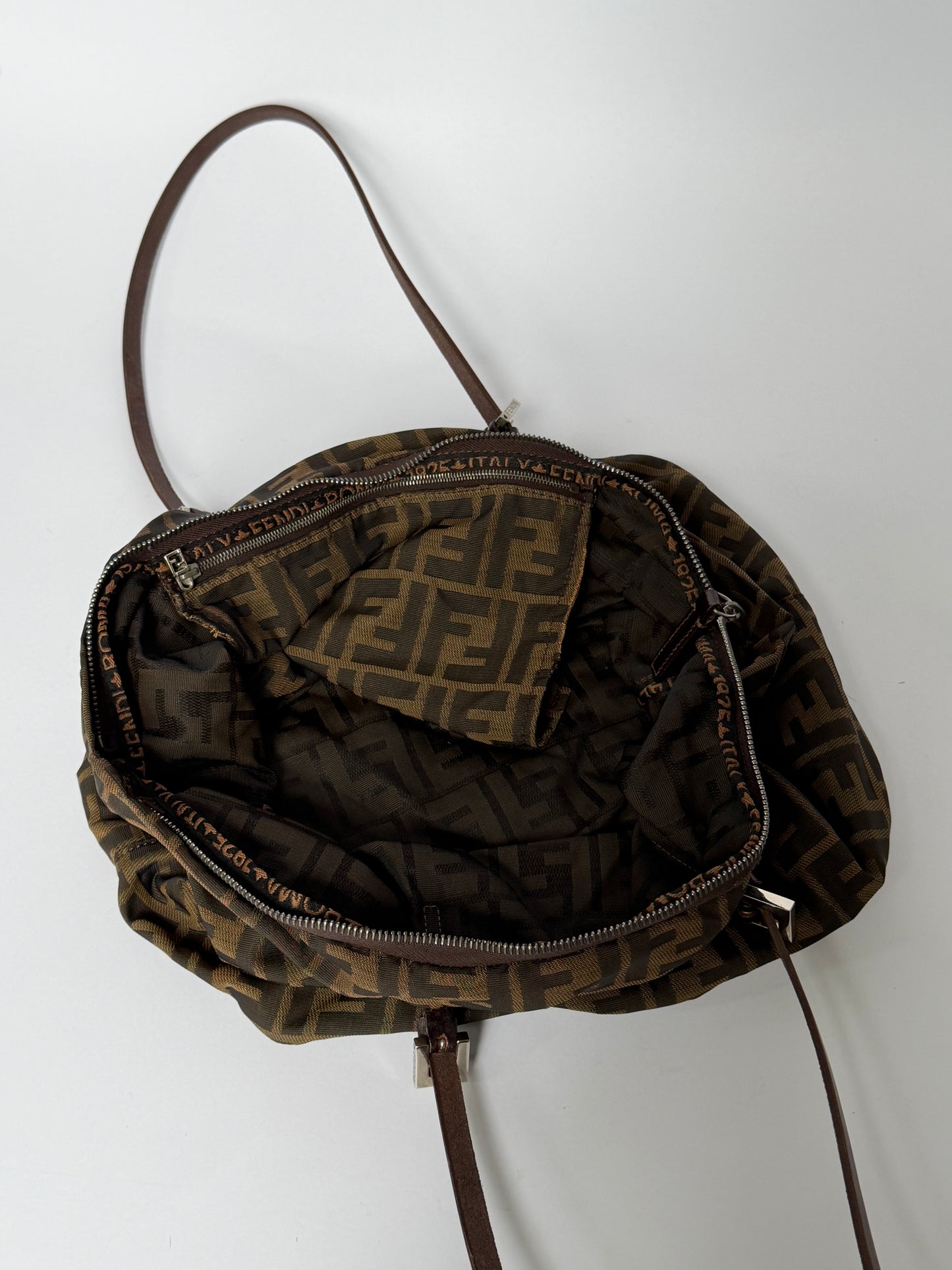 Fendi Zucca Nylon Mamma Bucket Bag