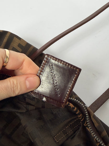 Fendi Zucca Nylon Mamma Bucket Bag