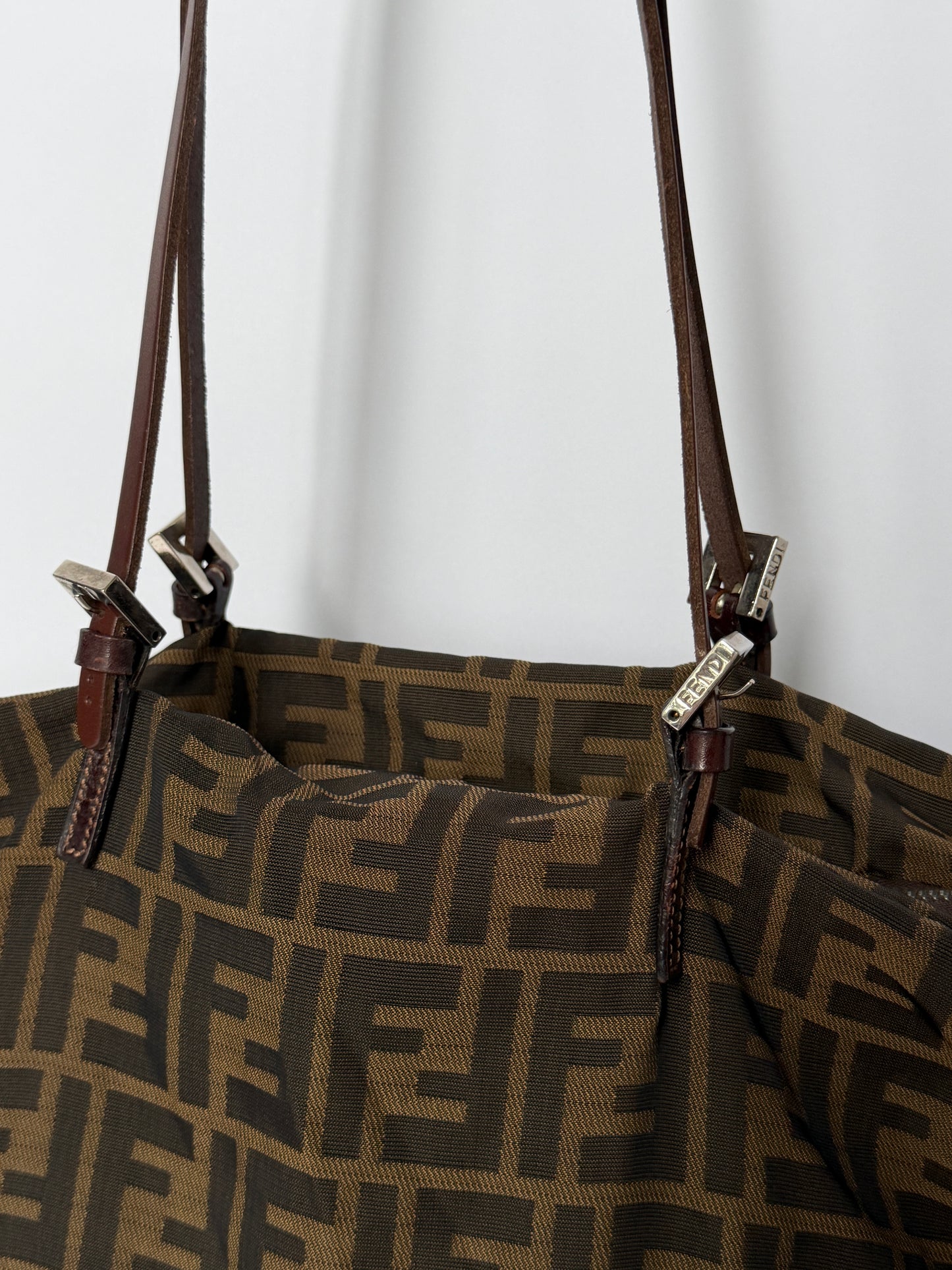 Fendi Zucca Nylon Mamma Bucket Bag