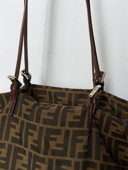 Fendi Zucca Nylon Mamma Bucket Bag