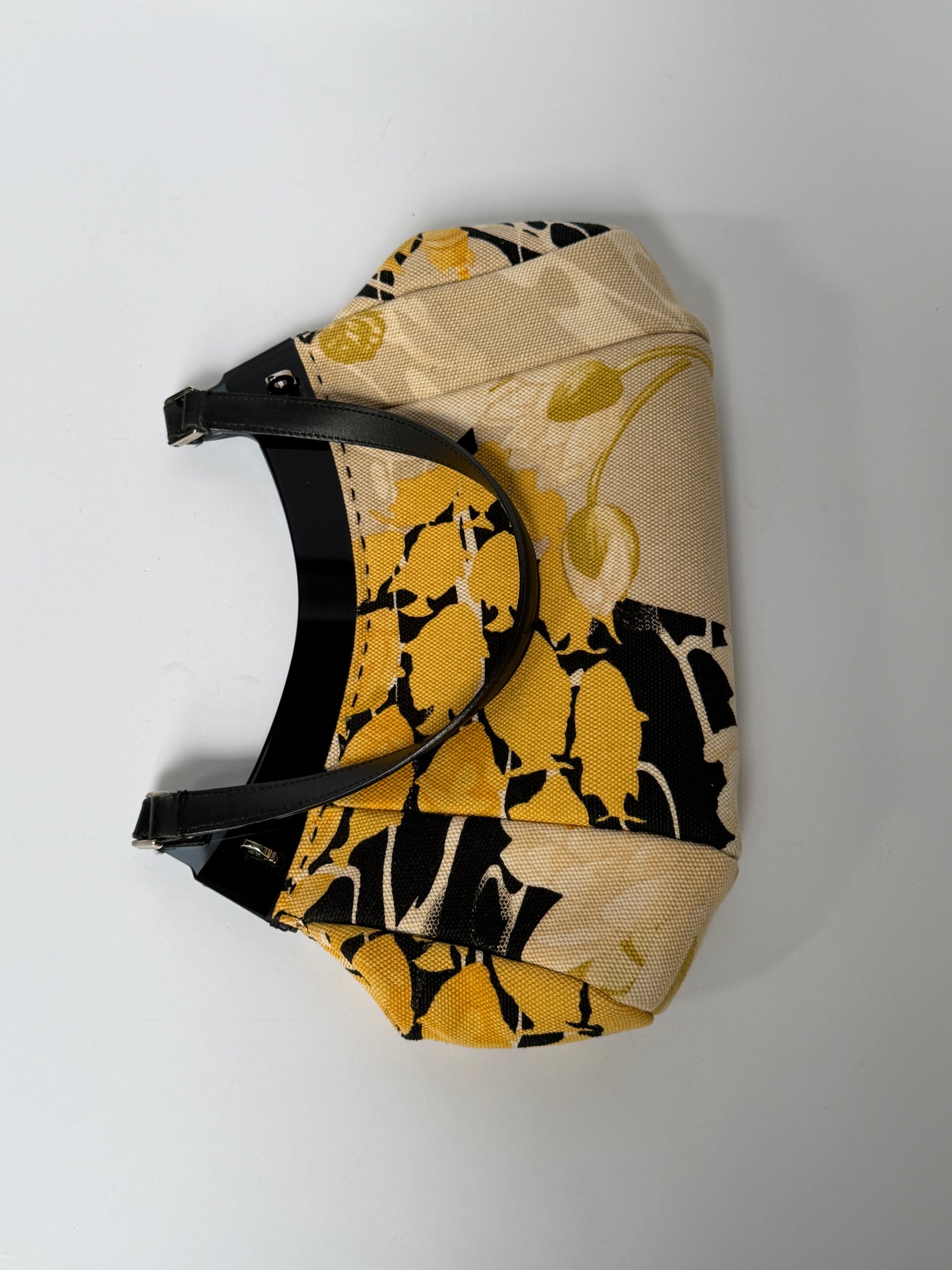 Ferragamo Fish & Flower Print Canvas Handbag