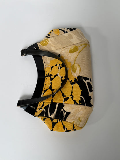Ferragamo Fish & Flower Print Canvas Handbag