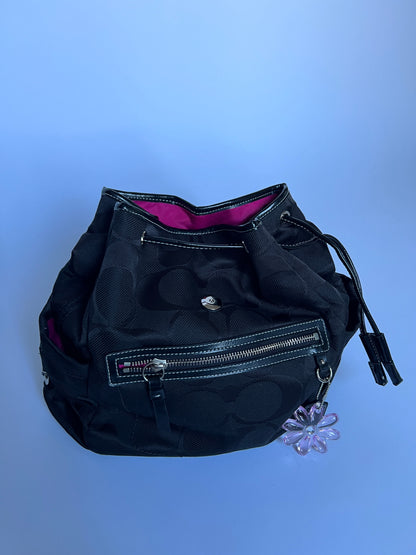 Coach Backpack w Flower Charm