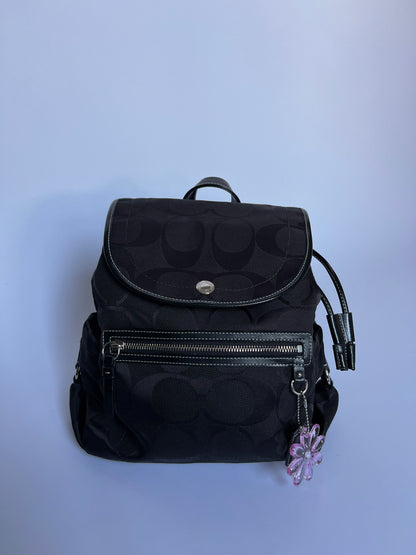 Coach Backpack w Flower Charm