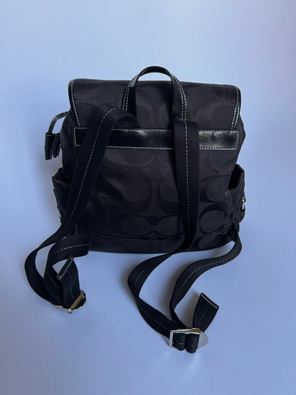 Coach Backpack w Flower Charm