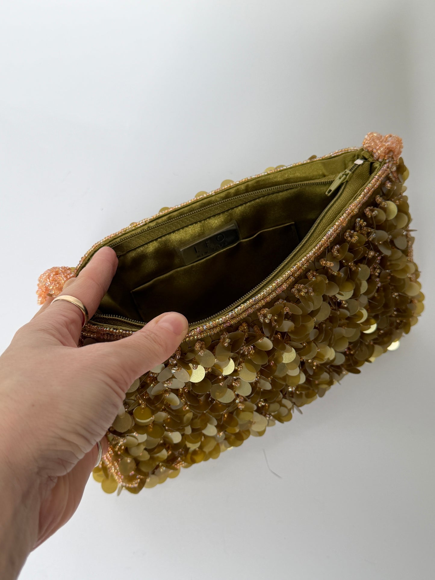 IFO New York Sequin & Bead Party Bag