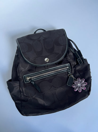 Coach Backpack w Flower Charm