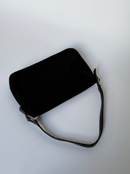 Guess Y2K Floral Bead Linen Shoulder Bag