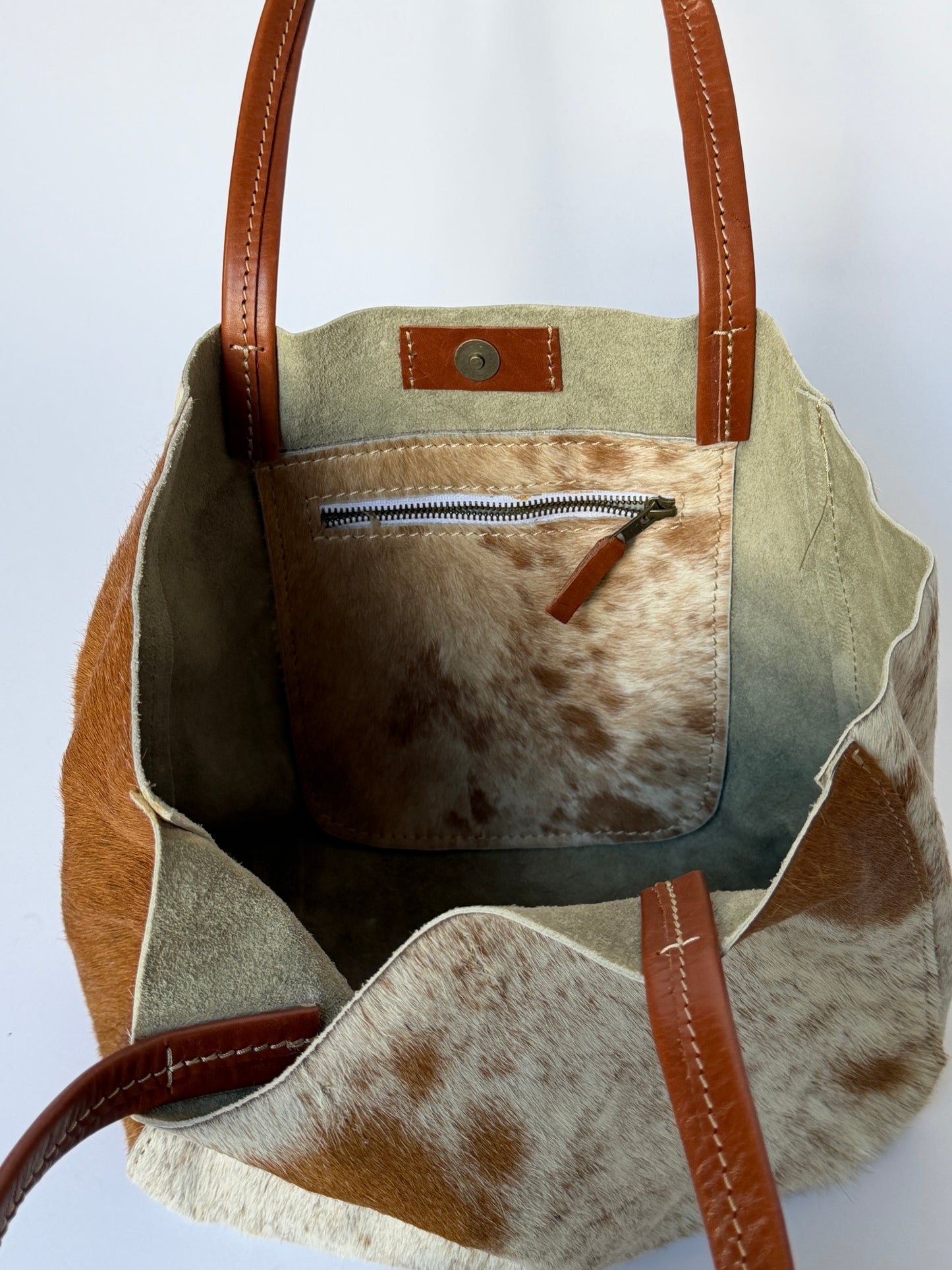 Cow Print Hair-On Cowhide Tote Bag