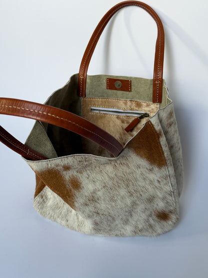 Cow Print Hair-On Cowhide Tote Bag