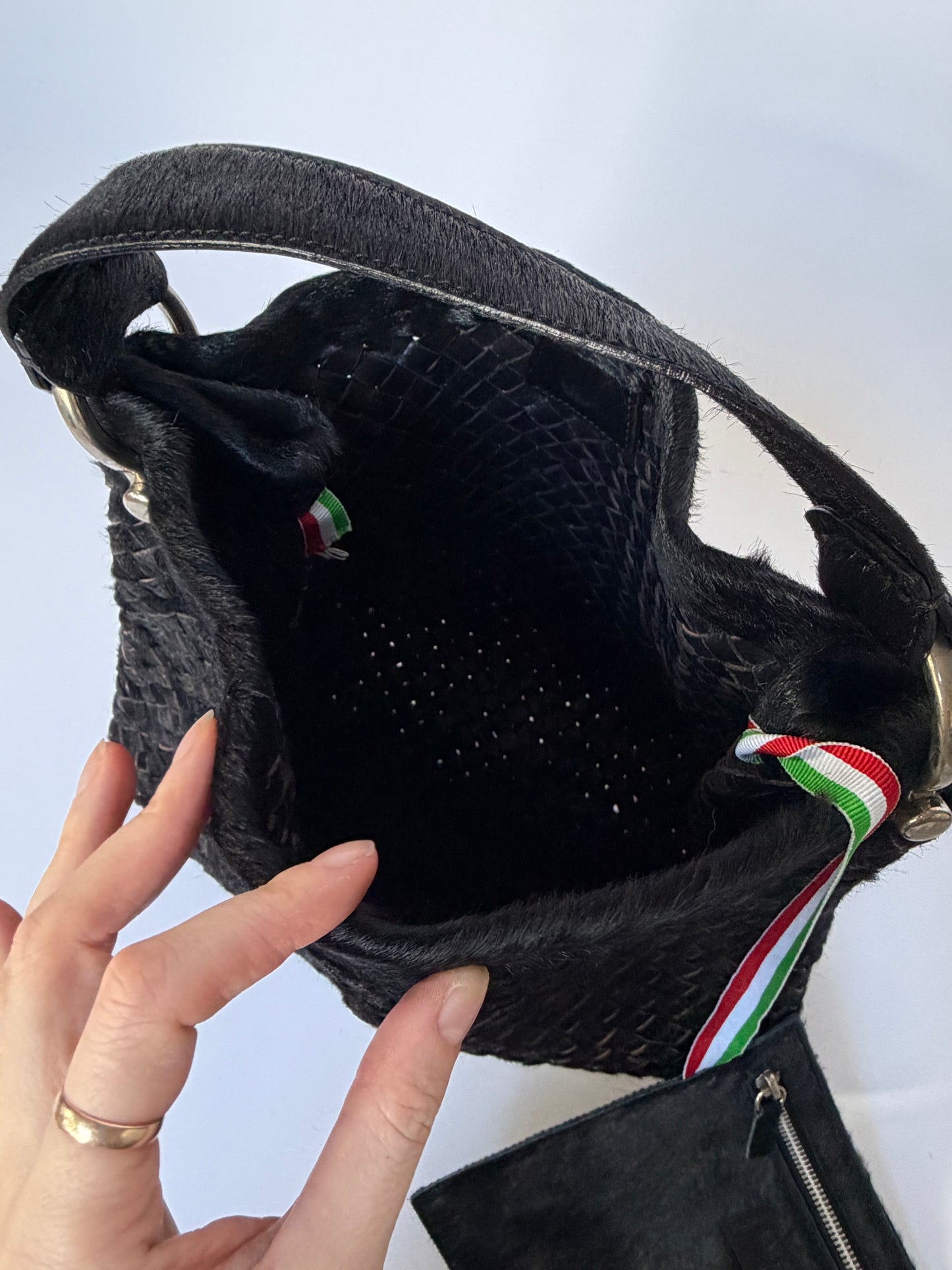Falorni Intrecciato Calf Hair Handbag