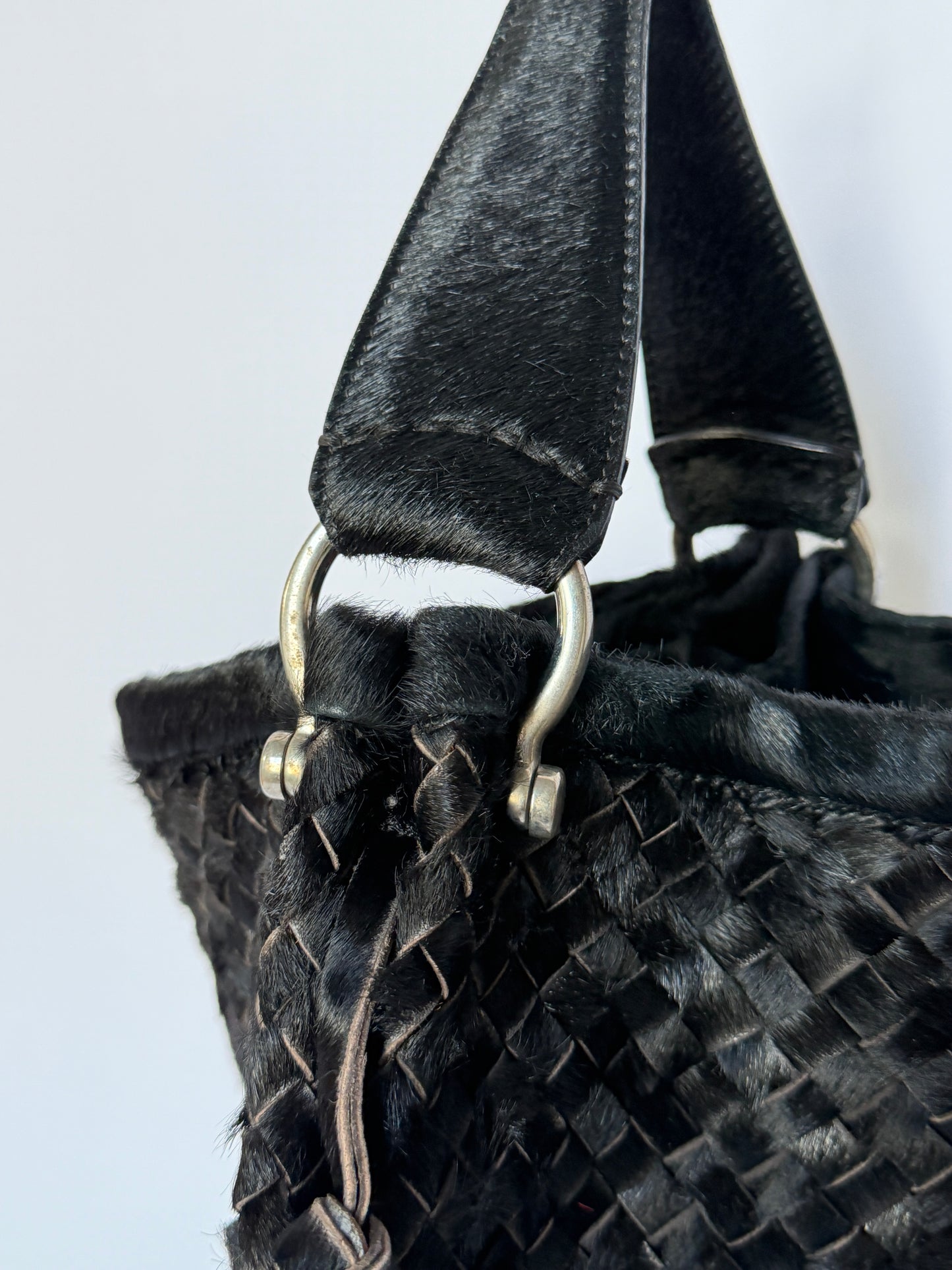 Falorni Intrecciato Calf Hair Handbag