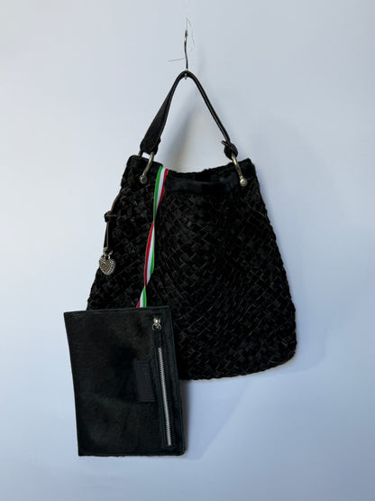 Falorni Intrecciato Calf Hair Handbag