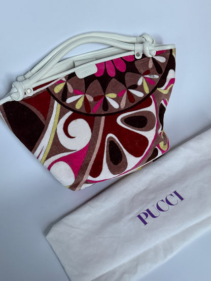 Pucci Multicolour Print Terrycloth Tote Bag