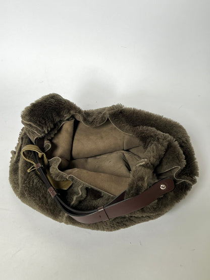 Italian Shearling Tote with Leather Handle